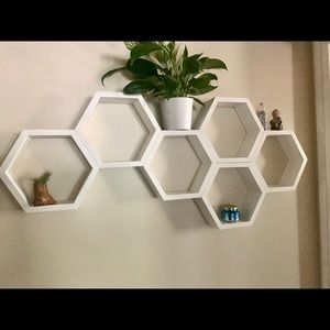 White honeycomb shelf (can be painted any color)